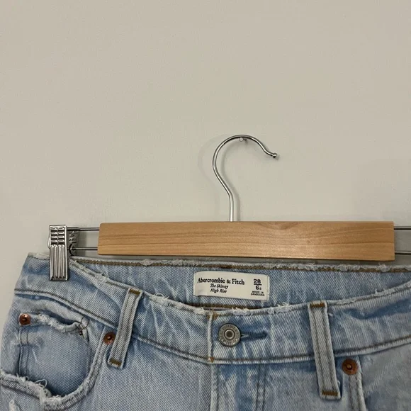 Abercrombie & Fitch The Skinny High Rise Blue Distressed Jeans - Picture 6 of 6